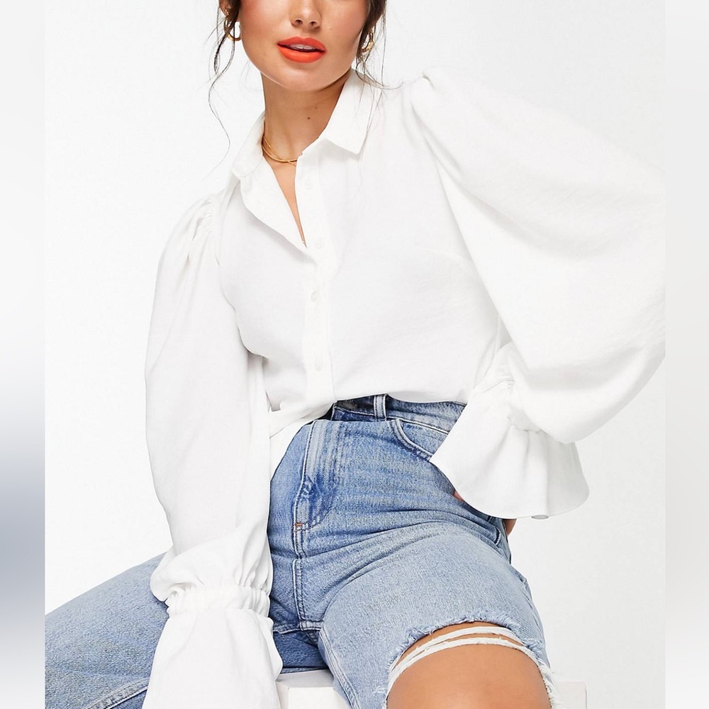 ASOS design puffy sleeve top